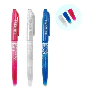 Imagem de 03 Canetas Mágica Cores Tecido Apaga Com Calor Patchwork Cor Da Tinta 