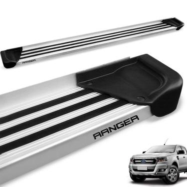 Imagem de Estribo Lateral Ranger Cab. Dupla 2013 a 2023 Aluminio Natural A1 Gtnox