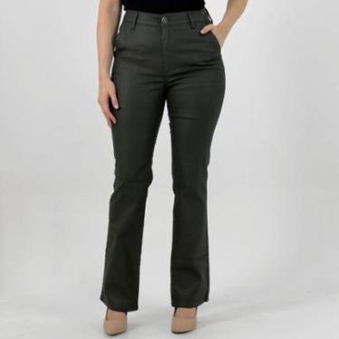 Imagem de Calça La Rossi Boot Cut Resinada Feminina-Feminino