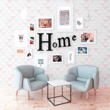 Imagem de Adesivo De Parede Geomêtrico Triângulo Rosa e Cinza  310x58cm - PPDGE6