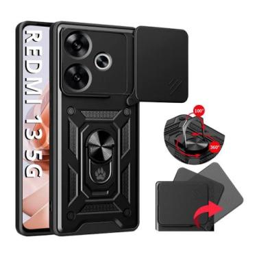 Imagem de Capa Capinha Armor Anti Choque Militar Ring Luxo Para Redmi 13 5G - Pr