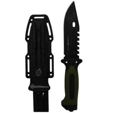 Imagem de Faca Com Bainha Bússula Apito Amolador E Pederneira Multiuso SLKA228 -