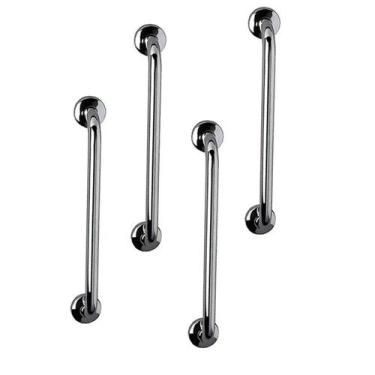 Imagem de Barra de Apoio 70cm Inox Kit 4 Unidades Gestante Deficiente Idoso Cria