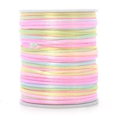 Imagem de Cordão de Cetim Rabo de Rato 2,5mm 50 Metros - Círculo, 9871 MULTICOLO