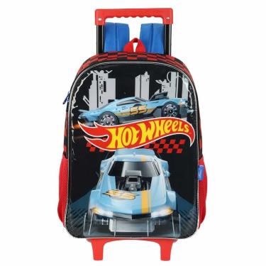 Imagem de Mochila de Rodinhas Infantil - Hot Wheels - Preta - Luxcel