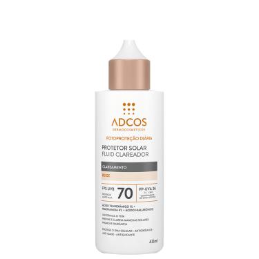 Imagem de Adcos Fotoproteção Diária Fluid Clareador FPS70 Beige - Protetor Solar com Cor 40ml