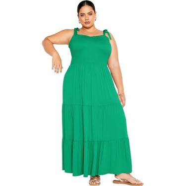 Imagem de City Chic Vestido feminino Citychic Plus Size Miley, Verde, 54