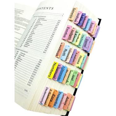 Imagem de Guias da Bíblia, Guias de Índice de Navegação Fácil, Guias Bíblicas Laminadas para Mulheres e Homens Bíblia de Estudo, Guias de Etiquetas da Bíblia, Guias de Livro da Bíblia, Guias de Diário Bíblico,