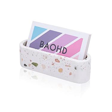 Imagem de Concrete Business Card Holder for Desk, Modern Terrazzo Business Card Display, Desktop Business Card Holder Display Business Card Stand for Women & Men