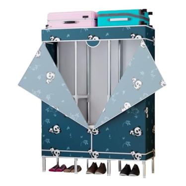 Imagem de Guarda-roupa Armário espaçoso portátil, guarda-roupa para casa, corpo inteiro, tecido, guarda-roupa temporário para quarto armário