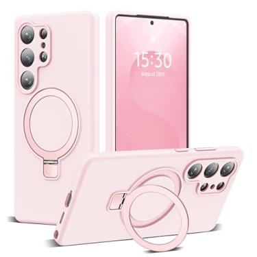 Imagem de SKYLMW Capa para Samsung Galaxy S2 Ultra com suporte magnético invisível [compatível com Mag-Safe] Testada contra quedas militares [proteção total da câmera] Capa de silicone S2 Ultra para mulheres e