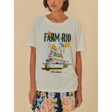 Imagem de Tshirt Fit Estampada Farm Rio Copacabana Farm-Feminino