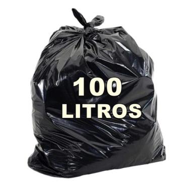Imagem de Saco De Lixo Preto 100l Super Reforçado 6 Micra 50 Unid - Ecopolymer