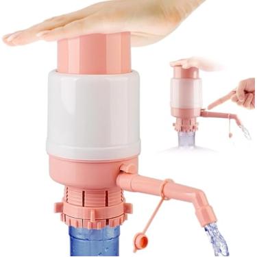 Imagem de Bomba de água manual portátil para garrafa de 5 galões, dispensador de jarro de água, bomba de água potável com tubo extra curto e tampa, dispensador de refrigerador de água prensado à mão para 2-6