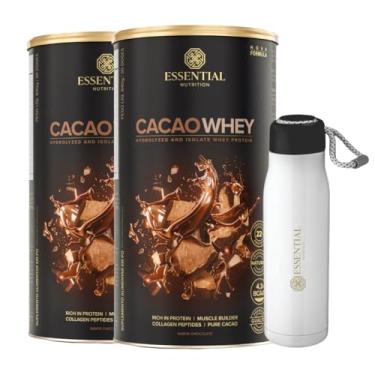 Imagem de Kit 2x Cacao Whey Latão (30 Doses) + Garrafa Essential Alumínio Exclusiva
