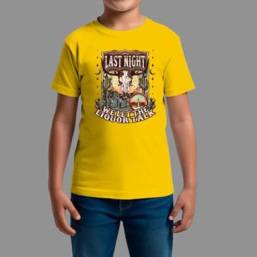 Imagem de Camisetas Infatil Básica Masculina Moda De Country confortável Manga C