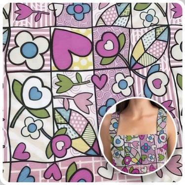 Imagem de Tecido Plano Tricoline Estampado 1m x 1,50m - Brás Tecidos, Modelo 14