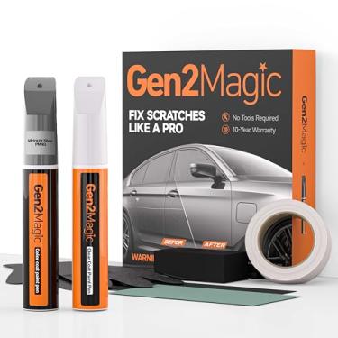 Imagem de Gen2Magic Kit de caneta de tinta de retoque Midnight Silver para Telsa Y 3 S X [revestimento transparente incluído], PMNG Color Match para arranhões, lascas de pedras, amassados, reparo fácil de