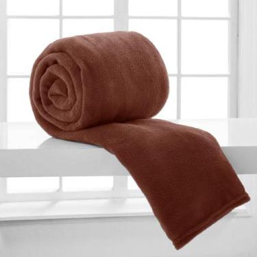 Imagem de Manta Casal Microfibra Lisa Celta - CORTTEX, Marrom