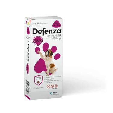 Imagem de Defenza® 560mg - Antipulgas, Bicho-de-Pé, Carrapatos e Sarnas - Cães de 40 a 56kg - 1 Comp. Mastigável - MSD Saúde Animal