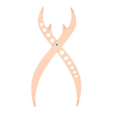 Imagem de Revestimento de sobrancelha, meça a ferramenta de 3 pontos Posição da sobrancelha Proporção dourada Régua 1: 0,618 para extensões de sobrancelha (ouro rosa)