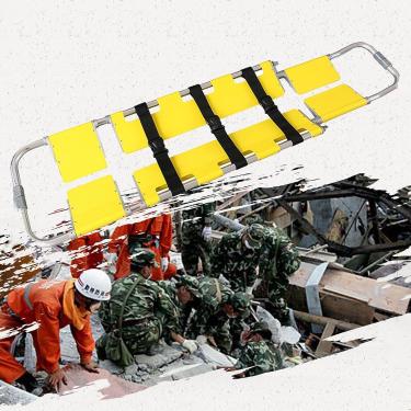 Imagem de Maca médica de resgate de pacientes - Maca portátil para resgate emergencial, transporte de pacientes - Equipamento de resgate de maca dobrável