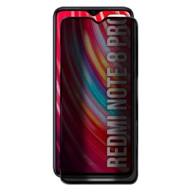 Imagem de Película De Vidro Privacidade 3d Preta Para Redmi Note 8 Pro 6.53 - Lu
