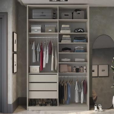 Imagem de Closet Solteiro 100% mdf bp 2 Vaos 3 Gavetas Sion
