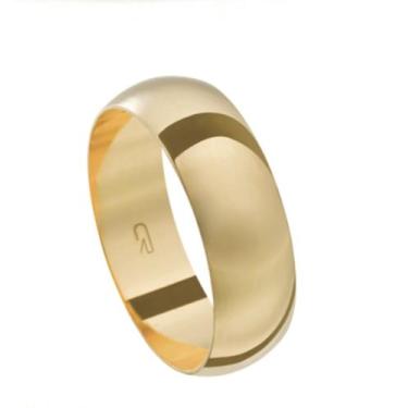 Imagem de Par Aliança Noivado Casamento ouro 18kl 750 meia cana  polida - Atlânt