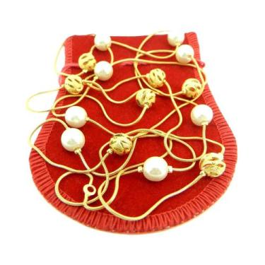 Imagem de Colar Feminino 120cm Plus Size Folheado Ouro 18k GG112 - WN Bijouteria