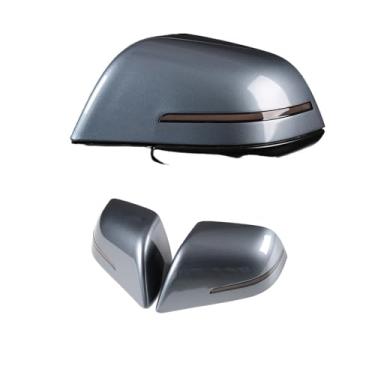 Imagem de Capa de espelho retrovisor de substituição compatível com Tesla Model 3 Y 2023 com pisca-pisca LED(M3-PR30GRAY)