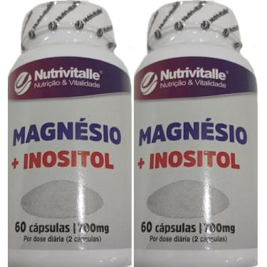 Imagem de Magnésio + Inositol 60 Cápsulas 700mg Nutrivitalle kIT 2 unIDADES