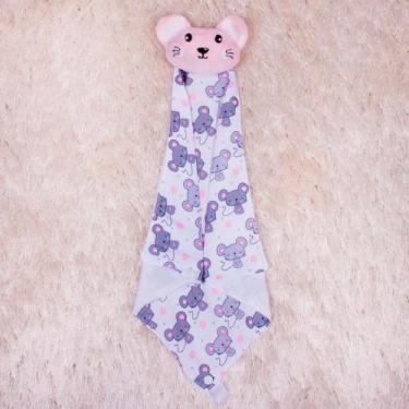 Imagem de Naninha Para Bebe Bichinhos Rato - Miguel Baby, Rosa