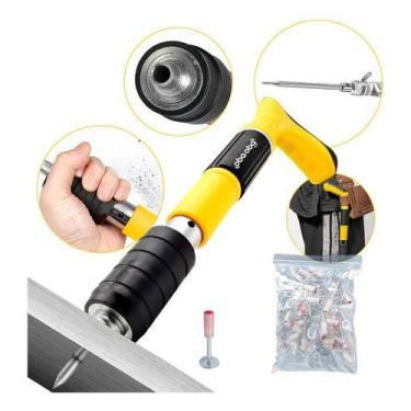 Imagem de Kit Conjunto Pistola De Fixação Finca Pino Com 120 Pregos - Oba Oba Mi