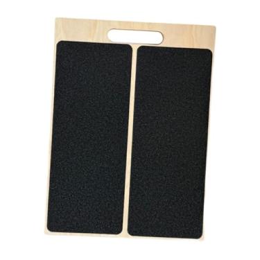 Imagem de UGPLM Placa de maca de bezerro placa para alongamento da panturrilha, de estriamento de madeira e portátil