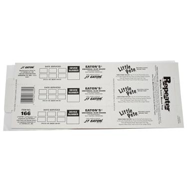 Imagem de JT Eaton Inserção de placa de cola 166, 25,4 cm de comprimento x 10,16 cm de largura x 0,5 cm de altura, para repetidor e armadilhas de rato de captura múltipla Little Pete (caixa com 72)