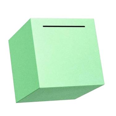 Imagem de Cofrinho adulto, cofrinho de aço inoxidável, cofrinho de metal, cofrinho para adultos deve quebrar para abrir (ciano, 12 cm)