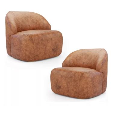 Imagem de Kit 2 Poltronas Organica Eloa Modena Ocre - Londrilar