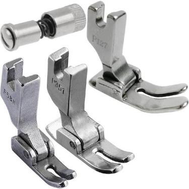 Imagem de 03 Calcador + Engate Facil Maquina Costura Ponto Reto Reta - Evolvere