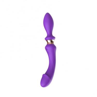 Imagem de Vibrador De Dupla Penetração 7 Modos De Vibração Discreto e Potente Vibrador para Ponto G e Anal [ROXO]