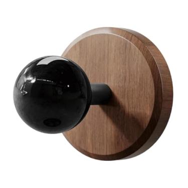 Imagem de Ioensy Gancho de parede de madeira, cabide para chapéus, decoração prática para casa, organizador para pendurar mochila e toalha, 1 Pedaço