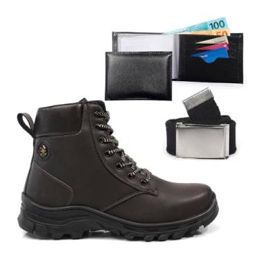 Imagem de Bota Masculina Adventure Com Carteira E Cinto Épico Coturno Trilha Trail Casual Leve Confortavel