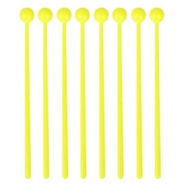 Imagem de Milisten Baqueta Infantil 16 Peças, Martelo De Tambor Leve, Plástico, Brinquedo Musical Para Educação (Amarelo)