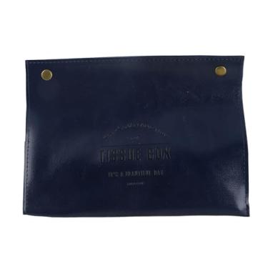 Imagem de Caixa de lenço de couro GRCFUMO PU, porta da capa da caixa de lenços de papel, suporte elegante de guardanapo, caixa de papel retangular, caixa de dispensador de tecido facial (Azul)