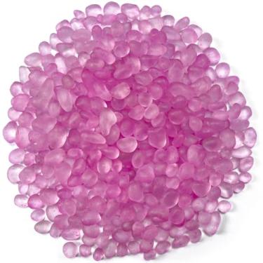 Imagem de Pedras de vidro de aquário magenta de 400 g para decorações de tanques de peixes, cascalho de aquário, pedras, pedras, pedras, pedras, pedras, pedras, pedras, areia de rocha para encher vasos