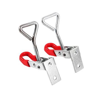 Imagem de Marhynchus Cramp de Trava de Trava Hasp Metal Drawer Closet Catch Ajustável Captura para Caixas Baú Com Excelente Tensão para o Escritório Em Casa 2pcs Silver + Red