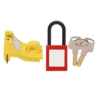 Imagem de KIMISS Dispositivo de Bloqueio do Disjuntor Conjunto Com Cadeado de Nylon - Teclas de Trava do Disjuntor Em Miniatura para Segurança Elétrica - Kit de Trava Compacto