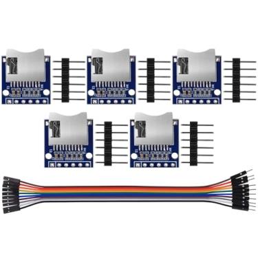 Imagem de Mini módulo de cartão SD, placa adaptadora de leitor de cartão micro SD suporta mini cartão SD SPI interface SD para Arduino Raspberry Pi