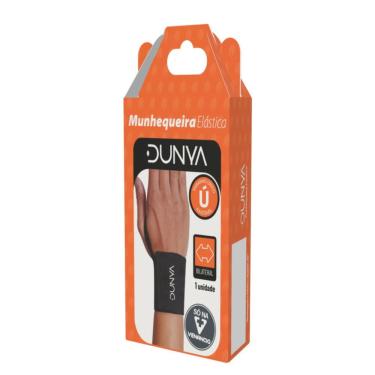 Imagem de Munhequeira Elástica Dunya Ajustável Preto U 1 Unidade