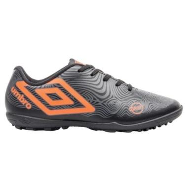 Imagem de Chuteira society umbro orbit jr u07fb00179, Preto graf laranja, 36